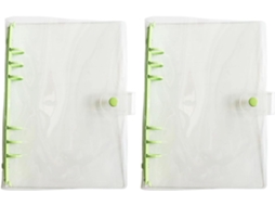 Pasta transparente Ordinaryone com camadas de PVC e argolas flexíveis para fácil personalização das páginas e do design.