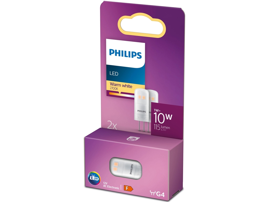 Cápsula Led G4 2 Pack 10V 12W 115Lm PHILIPS