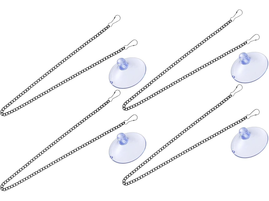 Stobok Conjunto De 4-ganchos Com Ventosas Para Janelas Vidro, Com 4-ventosas De Pvc E Metal Para Vitrais Vasos Flores