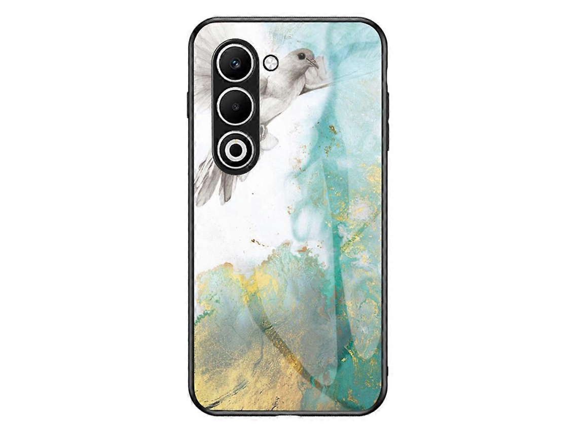 Capa Protetora Para Oppo A5 5g Com Padrão De Mármore, Vidro Temperado Pc Tpu, Capa Protetora Para Celular Flying Pigeon Marmor