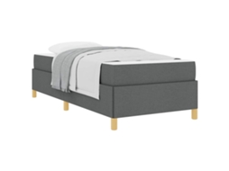Estrutura da Cama com Colchão Cinza Escuro Tecido MAISON EXCLUSIVE 80x200 cm