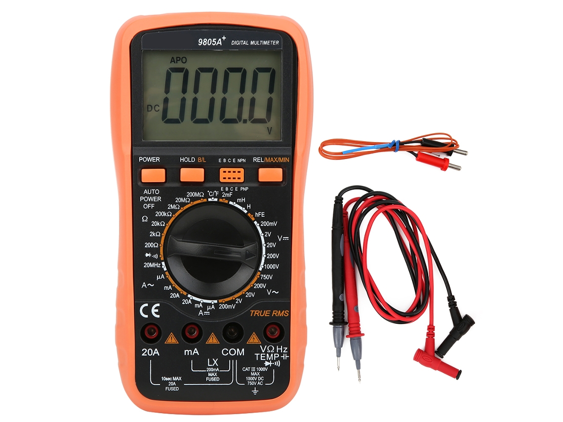 9805A multímetro digital, teste de temperatura, resistência, capacitância, instrumento elétrico | S/MARCA