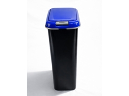 Cubo de Basura Con Tapadera Basculante 15l / 25l / 30l / 50l Papelera Ideal para Cocina, Baño Y Oficina Azul Negro 25 L JARDIN202