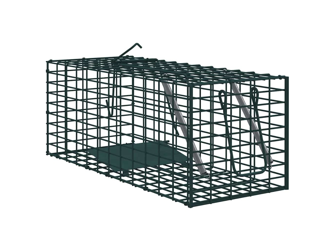 Conjunto 1 Armadilha Para Animais Vidaxl Verde Aço (31 X 13 X 12cm)
