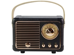 Alto Falantes Bluetooth Retrô Sem Fio Alto Falantes Vintage Portáteis Ao Ar Livre Recarregáveis Preto Yizhood