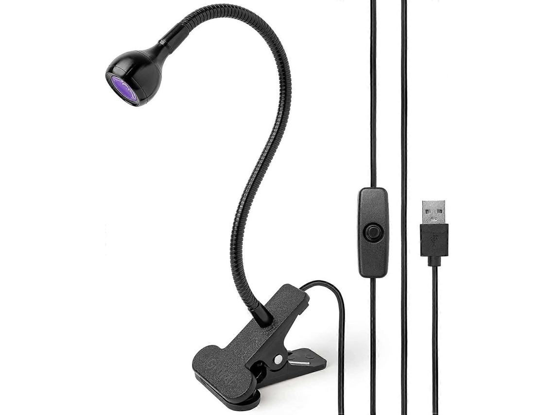 Lâmpada Uv Para Secagem De Unhas, Usb 3w Uv Led, Para Reparo De Celulares E Placas De Circuito (preta)