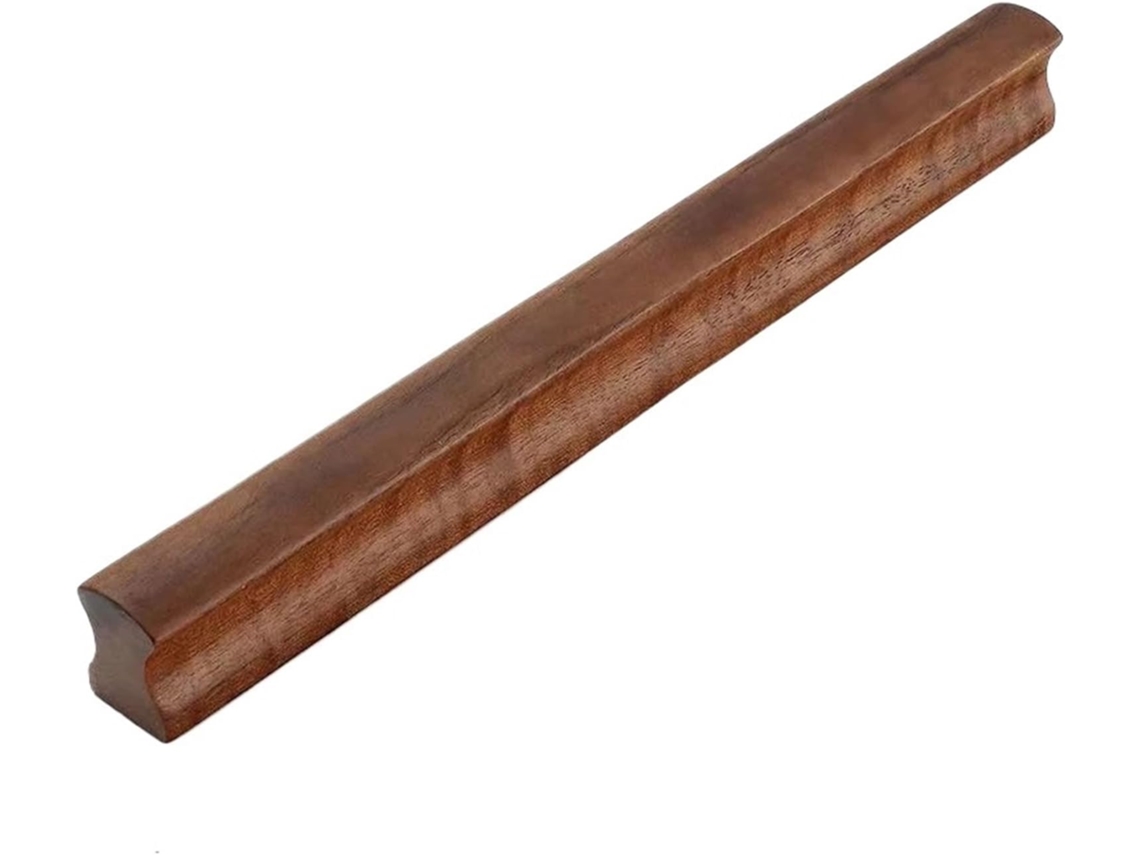Conjunto De 5 Puxadores Madeira Para Gavetas, Na Cor Nogueira, Ideais Para Móveis, Armários De Cozinha, Cômodas E Guarda