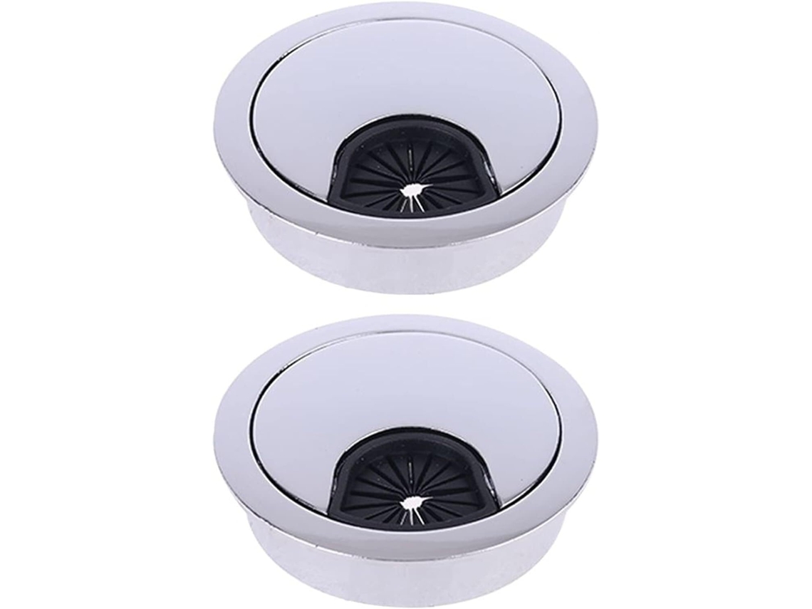 Ilhós De Mesa, 2 Peças, Base Em Liga Zinco, Para Computador, Porta