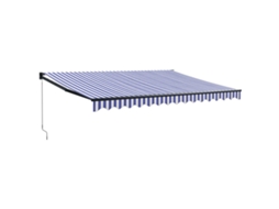 Toldo retrátil VIDAXL Azul Tecido (4x3 m)