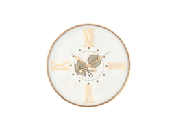 Relógio De Parede Home Esprit Branco Dourado Metal Cristal Urbana 80 X 8 X 80 Cm