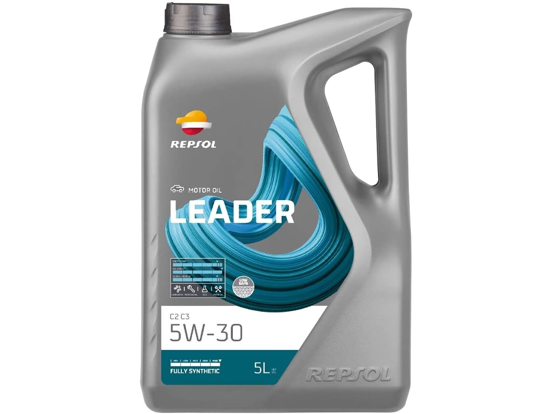 Repsol Óleo De Motor 5w-30 Leader 5l Acea C2 Acea C3 Api Sn Api Cf Para Veículos Com Dpf