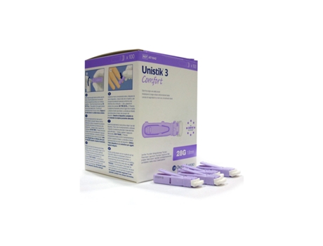 Lancetas Unistik3 28g 100 Un.