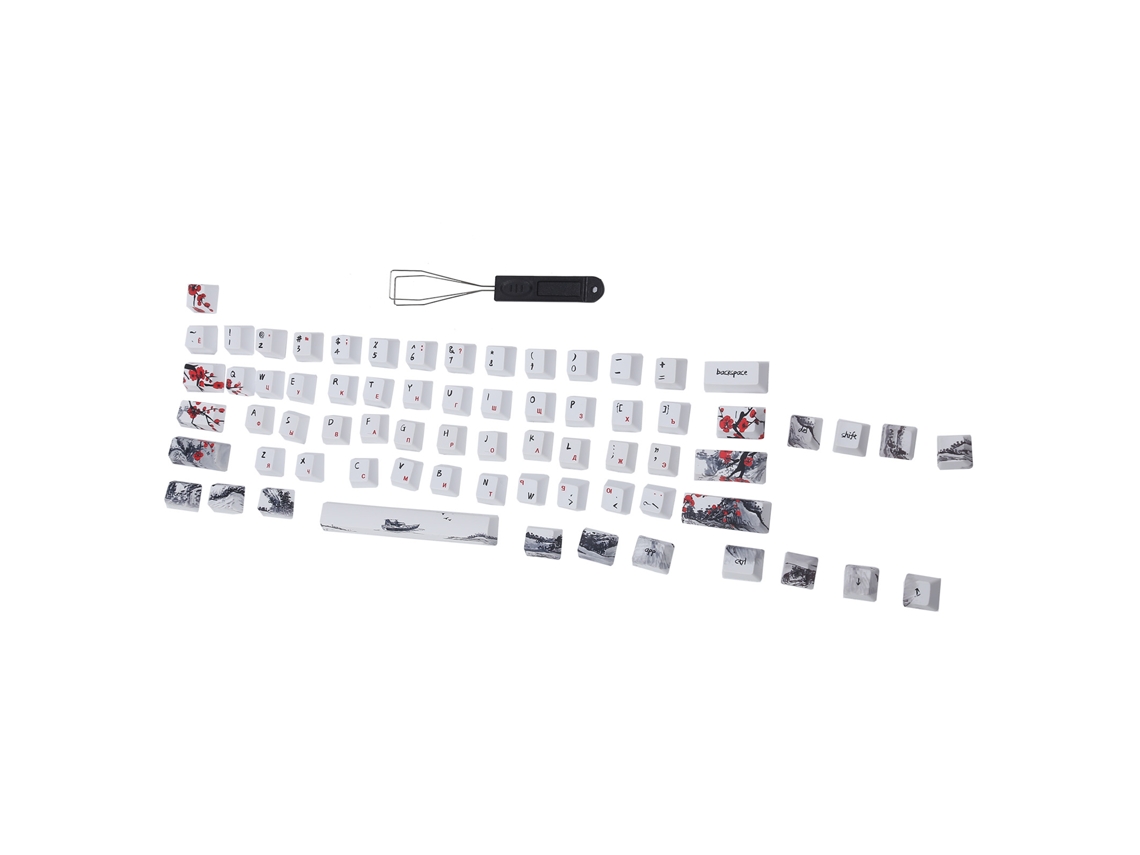 Keycaps PBT LAXISCREED com Sublimação de 5 Lados para Teclados Mecânicos e Ópticos