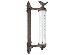 Esschert Design Termómetro de parede ferro fundido castanho BR20