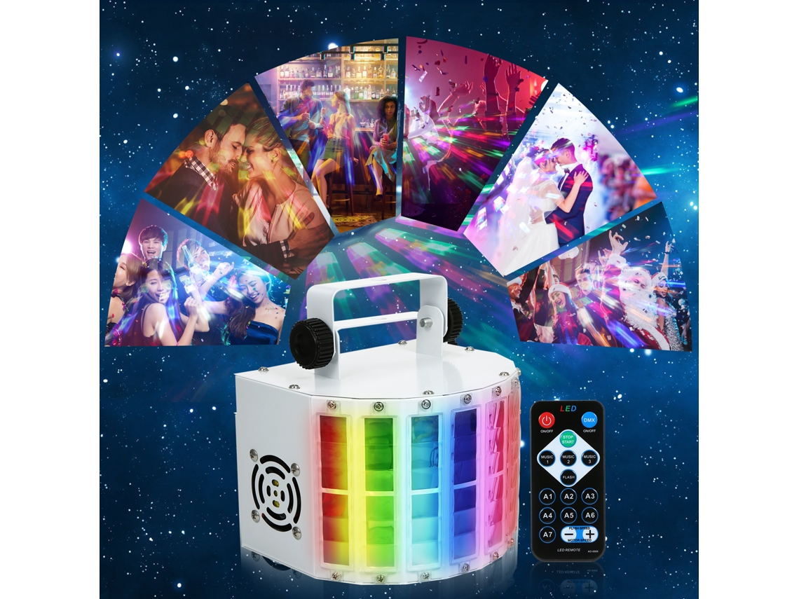 Luz de Palco Led RGBW 24w DMX512 Controle Voz S/MARCA