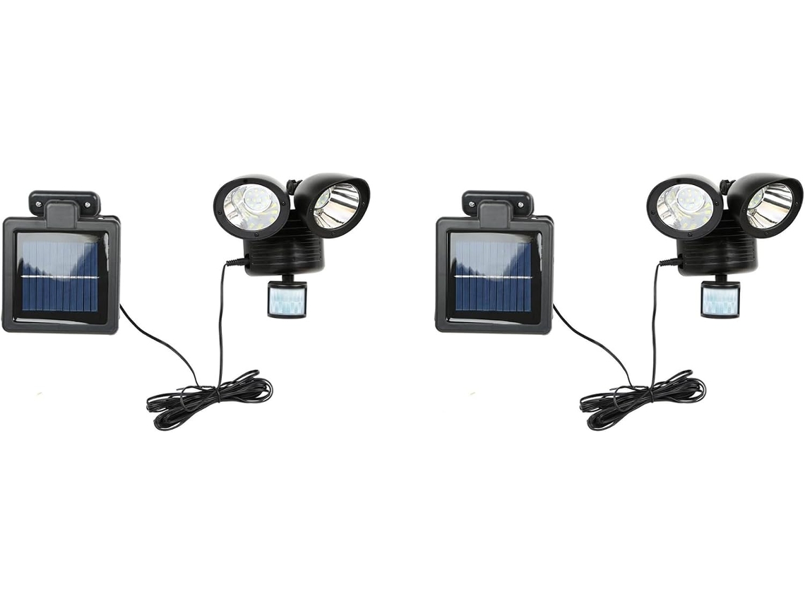 Refletores solares SFUSHOS com 22 LEDs e detector de movimento, pretos