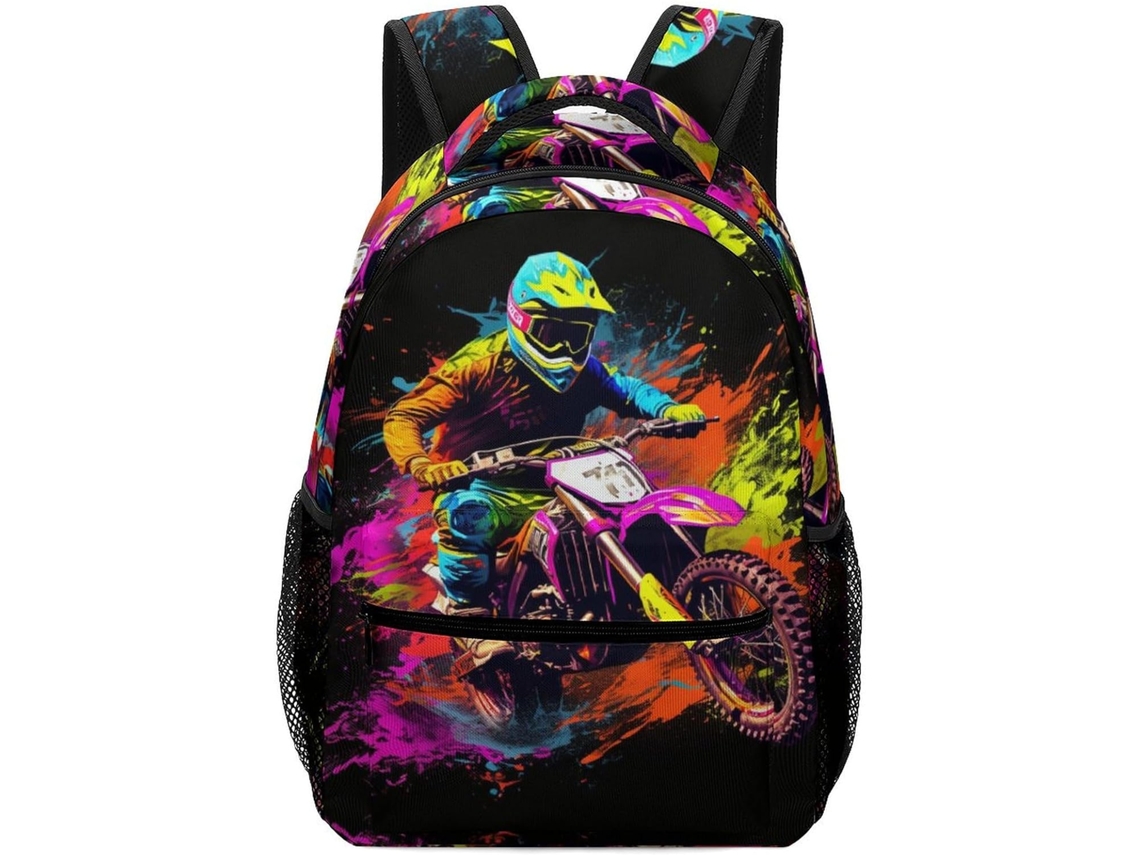 Mochila Escolar Para Motocross, Ideal Meninos, Meninas E Adolescentes.