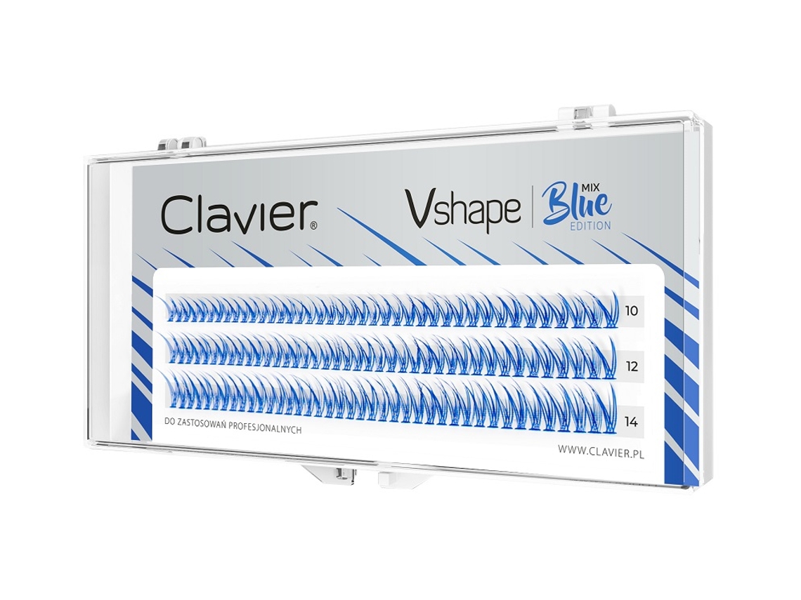 Edição De Cor Azul Misturada De Extensões De Pestanas Vshape Clavier