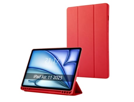 Capa Smart Flip para Apple iPad Air 2025 11 (m3) Vermelha