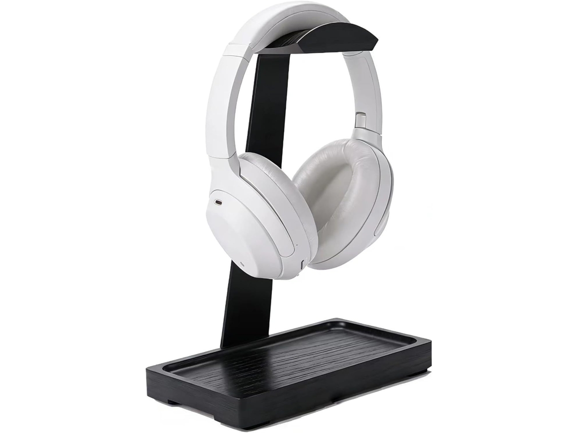 Suporte De Madeira Para Fones Ouvido, Ideal Para Escritório E Jogos, Com Base De Armazenamento E Acessórios Para Estúdio