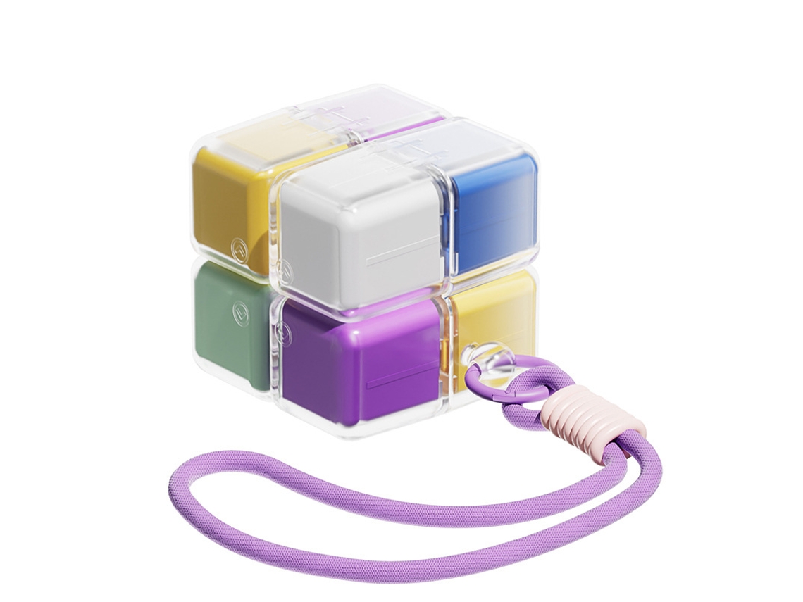 Organizador de Comprimidos CHRUI 8 Células Cubo Mágico com Alça Sem Bpa (colorido)