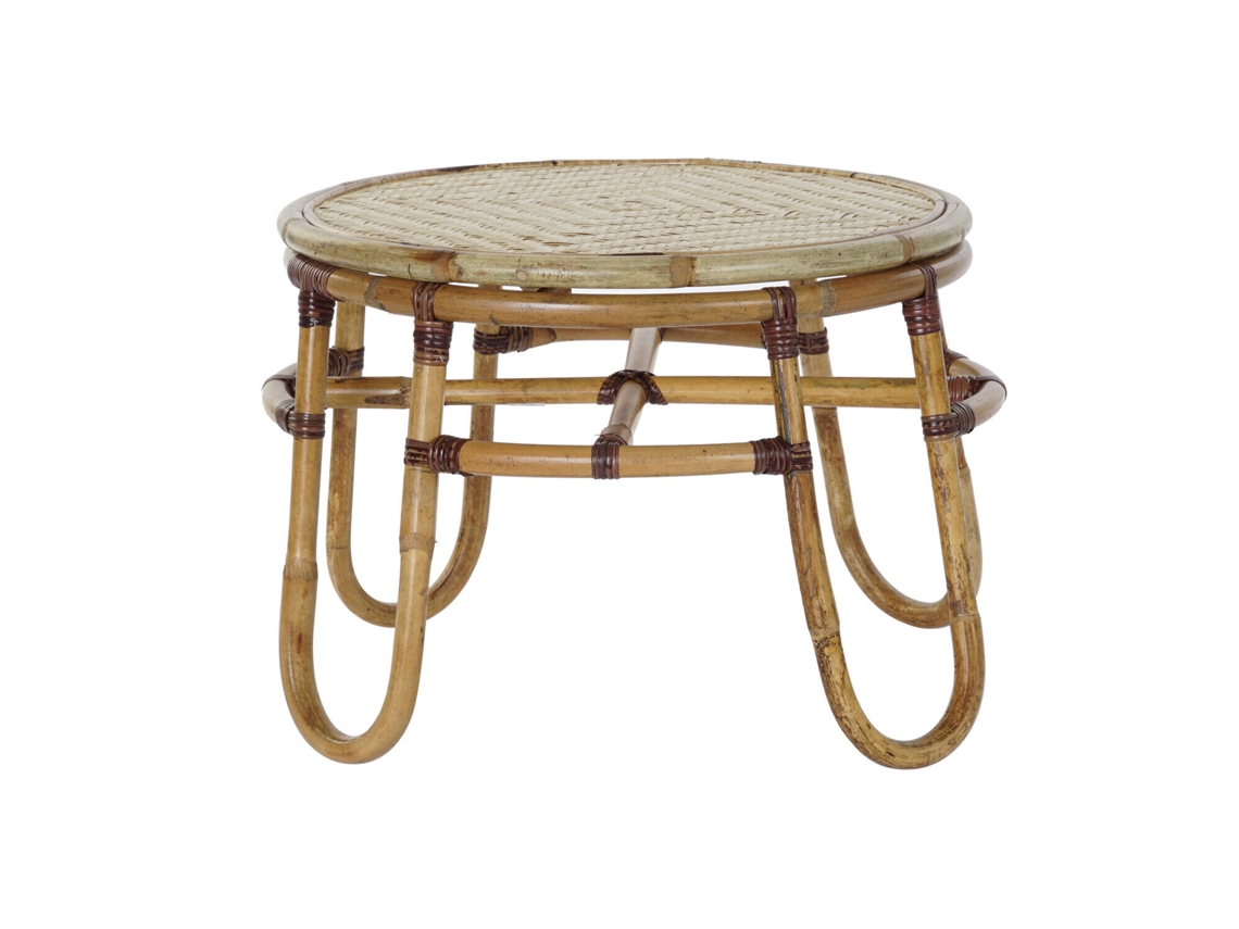 Mesa lateral em rattan de bambu natural, 60x60x42cm ALEXANDRA HOUSE LIVING