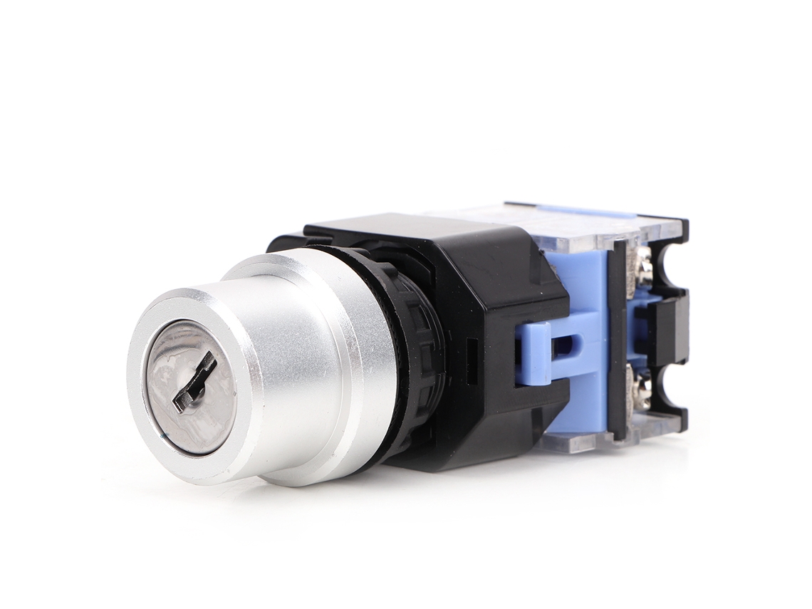 Laxiscreed Interruptor De Chave De 22mm Com Duas Posições, Circuito Nc E No