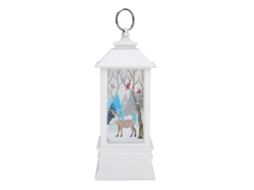 Luminária De Velas Natal Elk Branco Mesa Casa