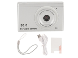Câmara Digital 40mp 1080p Tela De 2.4 Polegadas 8x Zoom Lente Dupla Compacta Para Estudantes Selfie Viagens Prata