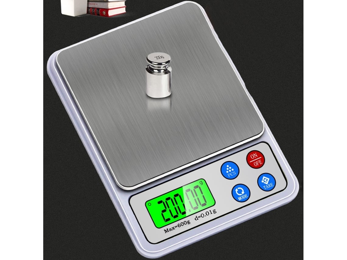 Balança Eletrônica De Precisão De 600 G/0,01 G Para Cozinha/confeitaria Com Visor Lcd De 2,2 Polegadas