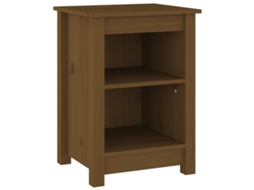 Mesa de Cabeceira 40x35x55 cm Pinho Maciço Castanho Mel MAISON EXCLUSIVE