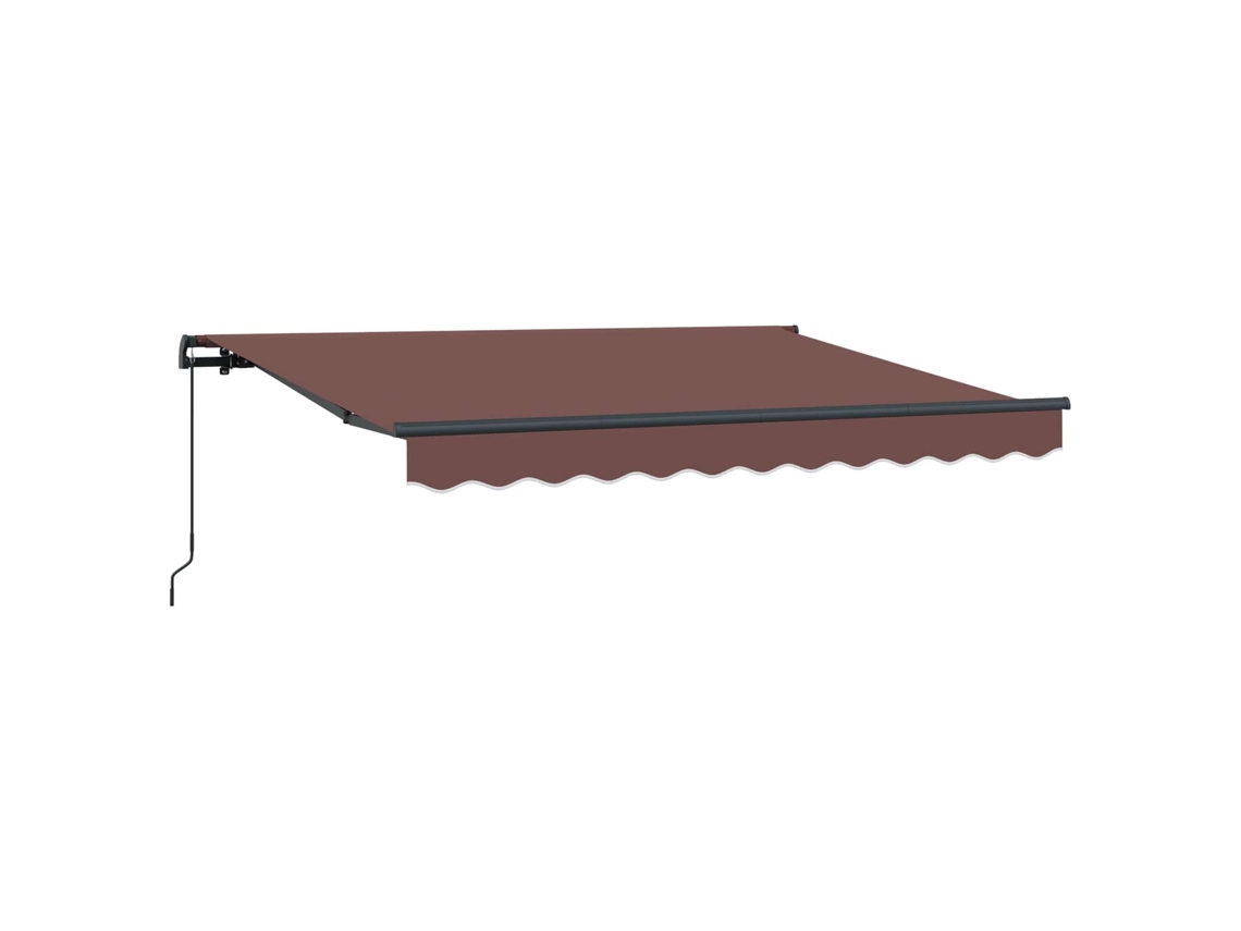 Toldo Retrátil Manual Castanho 250 X 200 Cm Tecido MAISON EXCLUSIVE
