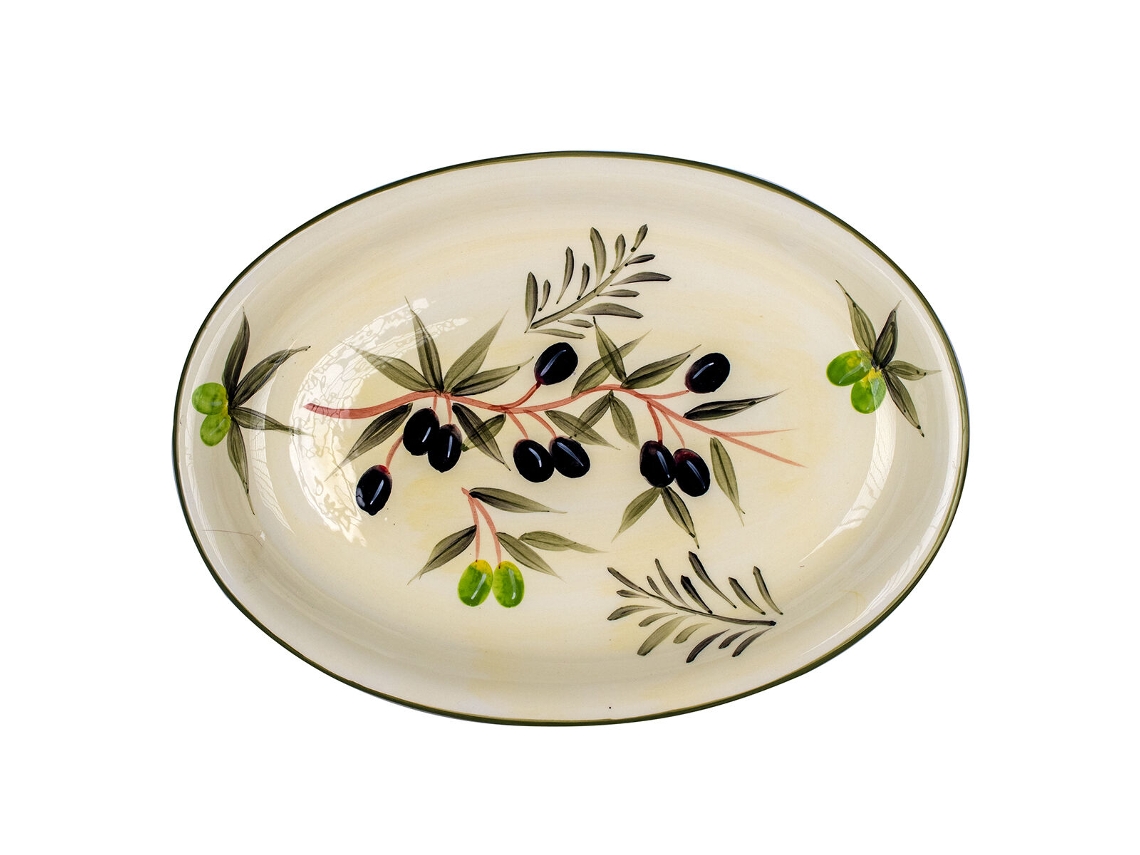 Prato de Jantar SIGNES GRIMALT Olive Dolomite 28x4,5x39 cm