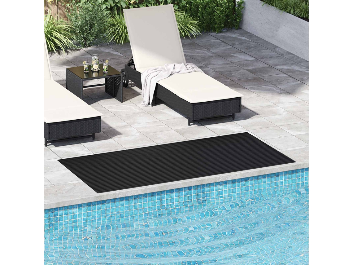Vidaxl Tapete De Piso Preto 1 X 2 M Borracha