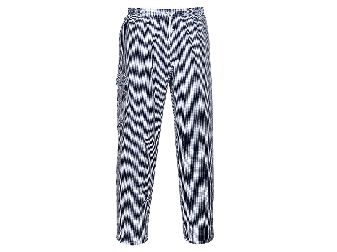 Calça Chester Chef: Conforto E Estilo Na Cozinha Xadrez Azul / Xxl