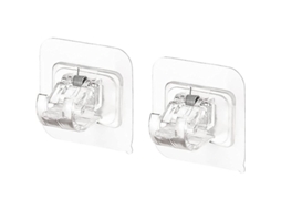 Suporte de Vara de Cortina Nova Line, Autoadesivo, 4 peças, Transparente