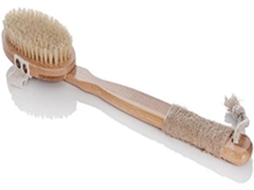 Escova De Massagem Corporal Hemobllo Com Cabo Removível Bambu Natural E Cerdas Rígidas Javali Para Esfoliação, Banho E