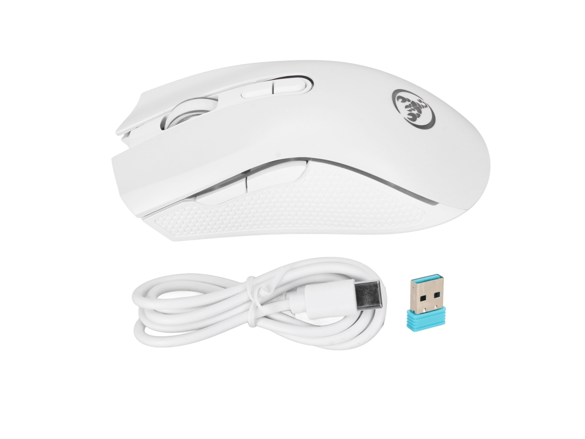 Aetheria mouse Sem Fio 2.4g Usb Ergonomico Rgb Ajustável 800 4800 Dpi para Escritório Laptop Gamer Branco