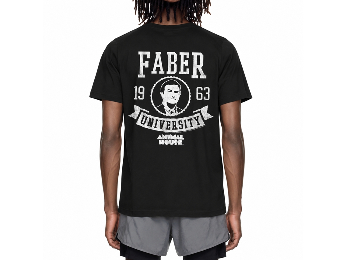 Rockinstone Animal House Movie Faber Black Adult T-shirt Size:xxl