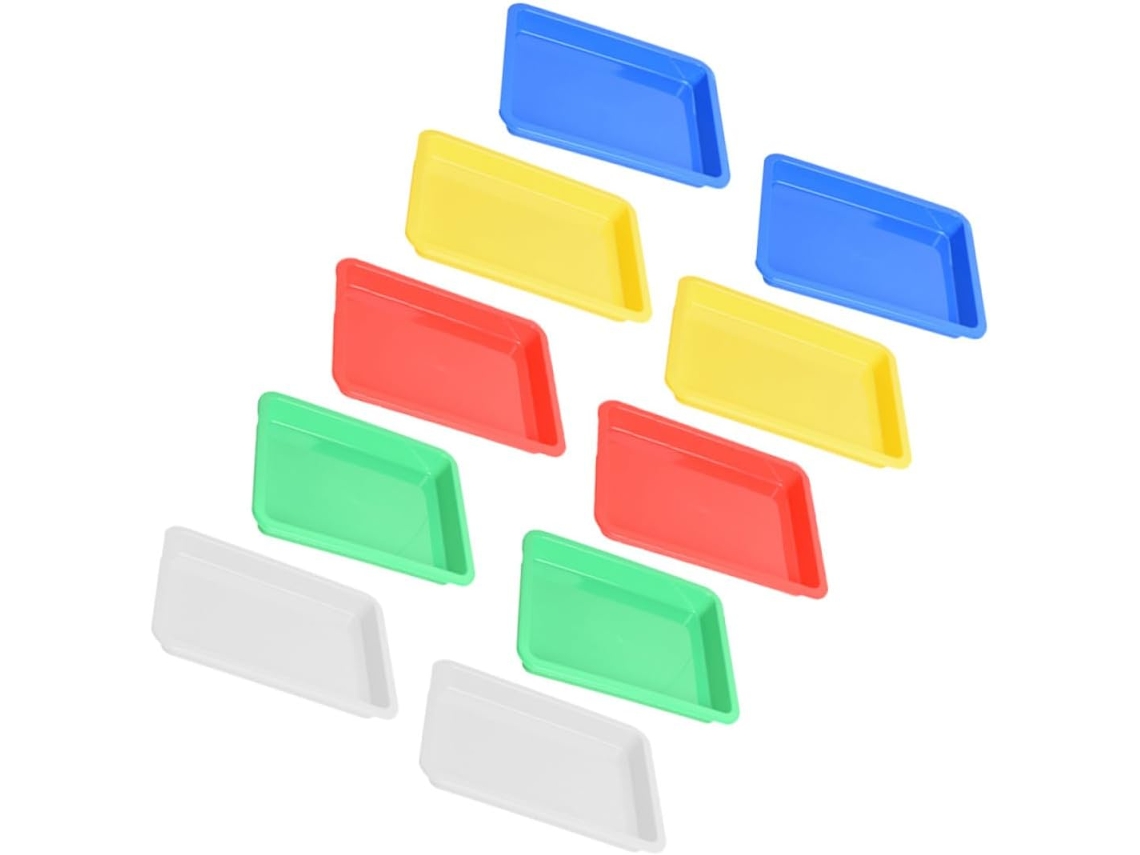 Besportble Conjunto de 10 Bandejas Plástico Multifuncionais Coloridas A4 para Artesanato, Armazenamento, Ativi
