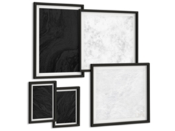 Conjunto De Pinturas Mármores Claros E Escuros Glamour Espelharte (5 Peças)