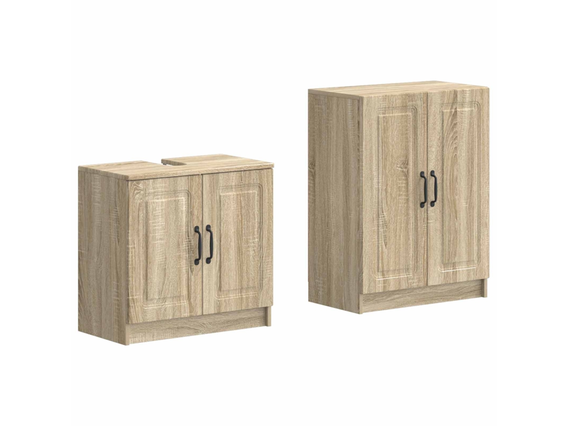 Vidaxl Conjunto De Armário De Banheiro Com 2 Peças Utrecht