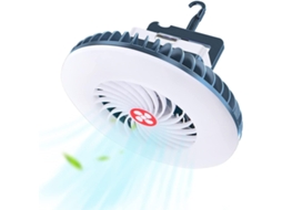 Lâmpada De Led Para Camping, Ventilador Portátil Recarregável Via Usb Para Camping Com Gancho Magnético Para Pendurar