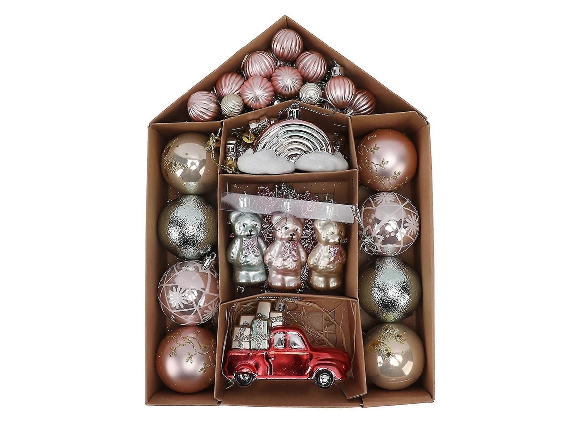 Conjunto De Enfeites Natalinos Leves E Variados, Galvanizados E Banhados A Ouro Decoração Para Casa E Jardim Olysi Shop