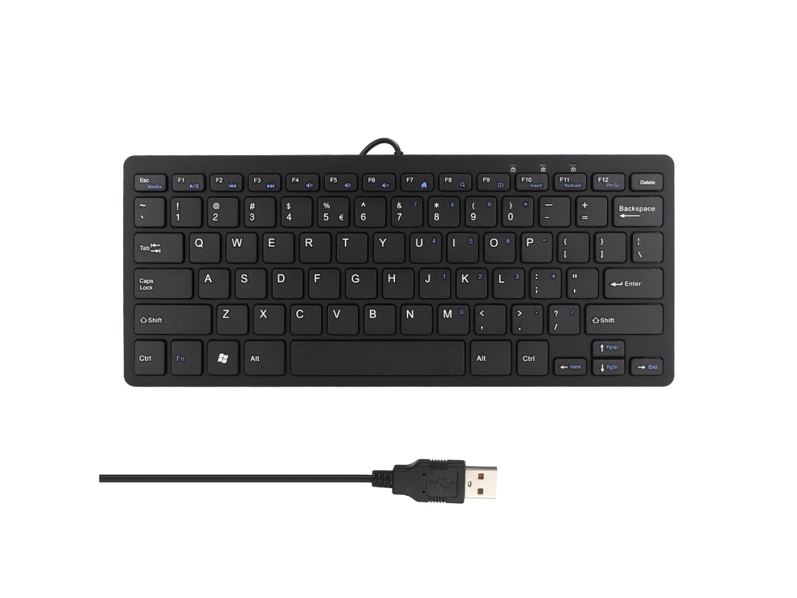 Teclado com Fio LAXISCREED Ultra Fino Multimídia