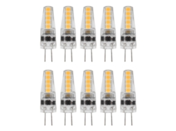 10pcs Lâmpadas Led G4 2w Base Bi Pin Dimmável 2700k 12 24v para Lustres Lâmpadas de Mesa