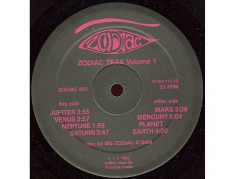 Vinil Zodiac Trax Volume 1 Zodiac Records