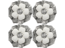 Conjunto De 4 Capas Protetoras Anticongelantes Para Maçanetas Portas, Com Estampa De Flor Antiestática, Ideais Para O