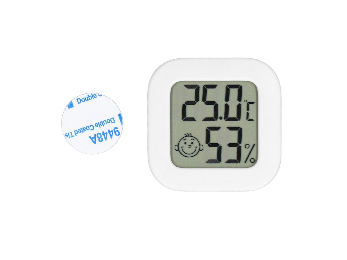 Yuru termômetro higrômetro digital LCD com bateria integrada | S/MARCA