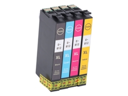 2026 kit de Cartuchos de Tinta 812xl Preto Ciano Magenta Amarelo Remanufaturado para Workforce Pro Wf 7840 Wf 7820 Wf 7310